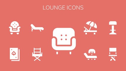 lounge icon set