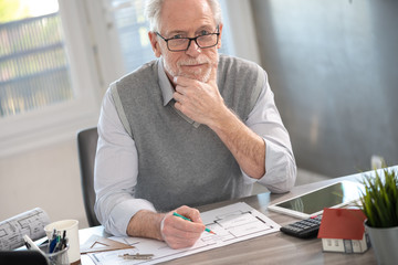 Portrait of senior architect