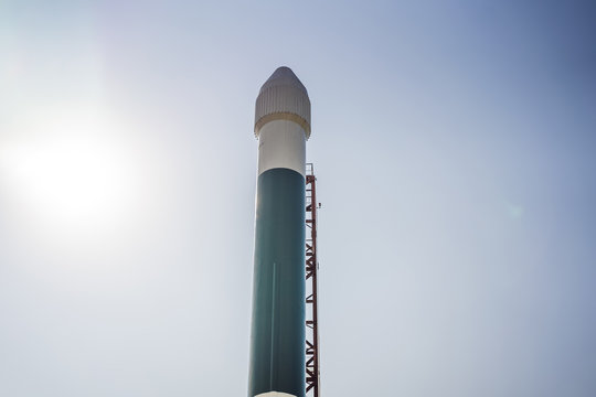 Space rocket ready to launch into space