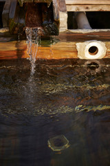 Japanese open air hot spring 
