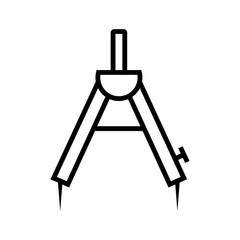 Calipers, divider icon vector in flat design