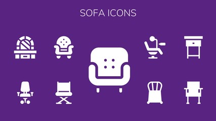 Modern Simple Set of sofa Vector filled Icons