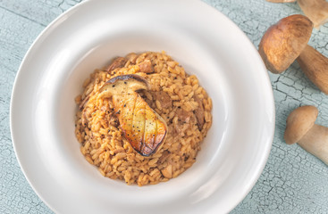 Risotto with porcini mushrooms