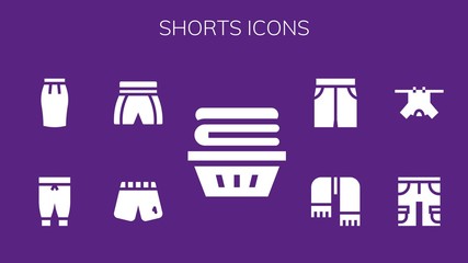 shorts icon set