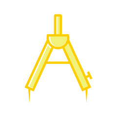 Calipers, divider icon vector in flat design