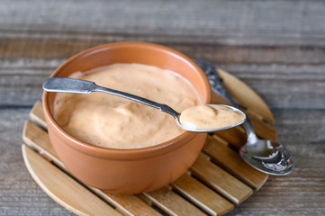 Bowl of Thousand Island dressing