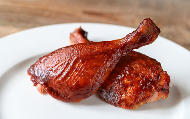 Barbecue duck legs