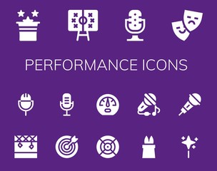 performance icon set