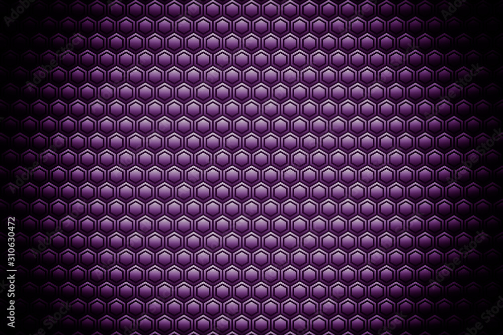 Poster abstract color illustration with hexagonal elements.