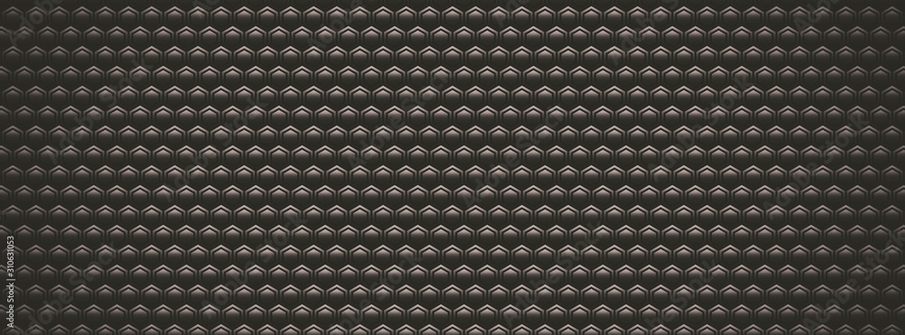 Poster abstract color illustration with hexagonal elements.