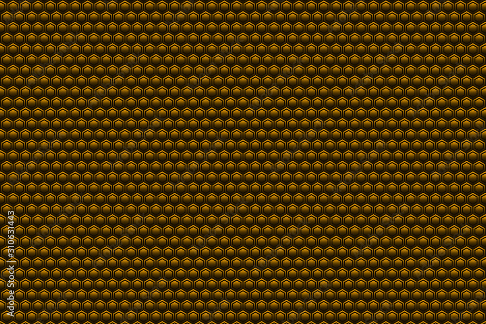 Aufkleber abstract color illustration with hexagonal elements.