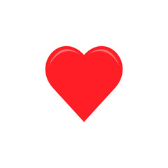Red heart, love, like social media emoji for web and mobile.Red heart icon isolated on a white background.