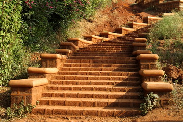 Steps at Panchagani, Mahabaleshwara, Maharashtra, India