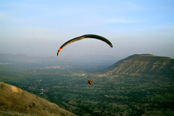 Wind gliders at Mahabaleshwar, Maharashtra, India