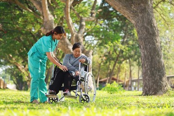 father and son in park