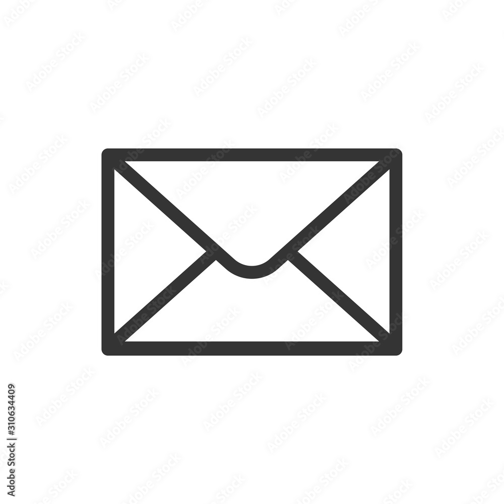 Poster envelope icon in trendy flat style isolated on grey background. mail symbol for your web site design