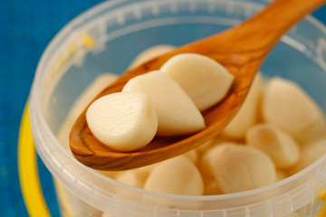 Preserved garlic.