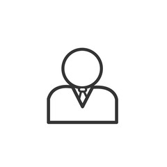 User vector icon of man in business suit