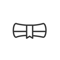 Scrolls icons with ribbon on white