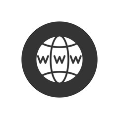 Click to go to online website or internet flat vector icon for apps and websites