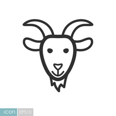 Goat icon. Farm animal vector illustration