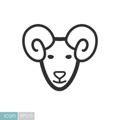 Sheep icon. Farm animal vector illustration