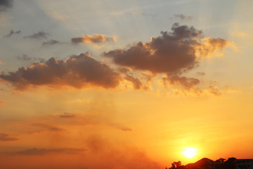 sky with cloud at sunset