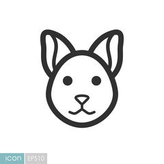 Cat icon. Farm animal vector illustration