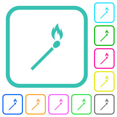 Matchstick vivid colored flat icons