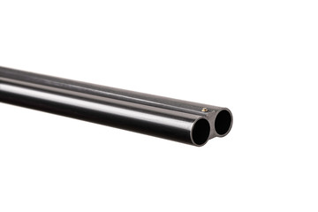 Hunting double-barrelled gun on a white background.  Double Shotgun isolated on  white back.