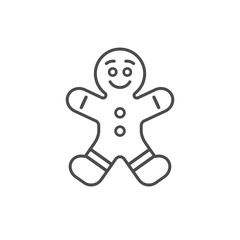Gingerbread Man Vector Illustration Icon 