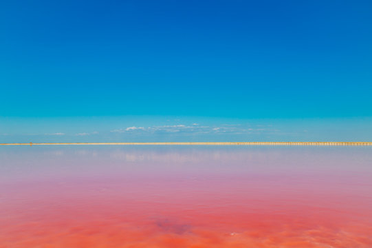 Pink Salt water Lake pink background z x