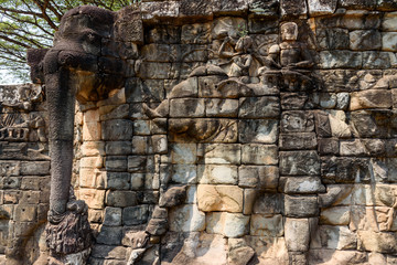 12th century Bayon temple complex in Siem Reap, Cambodia