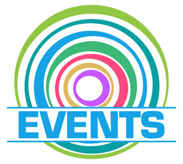 Events Colorful Rings Circular Badge Style 