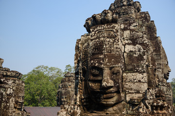12th century Bayon temple complex in Siem Reap, Cambodia