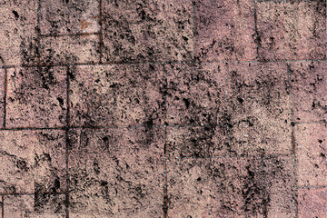 Dirty Grungy Red Brick Patio Textured Wall Floor