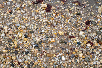 Sandy Beach Pebbles Textured Dirty Background