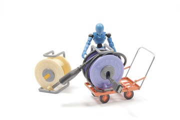 model scale of long distance socket with figure