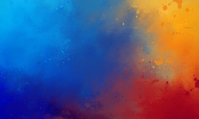 bright Abstract watercolor drawing on a paper image	