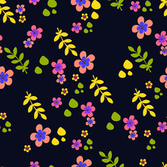 Seamless floral pattern. Vector.  cover design. Suitable for fabric, covers, wrapping paper