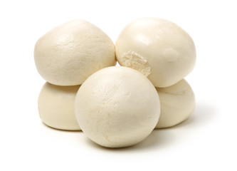 Chinese steamed roll. Close up on white background