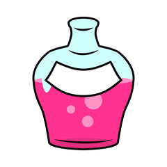 Vector image of bottle for chemical experiments.