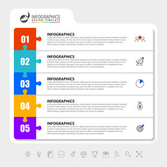 Infographic design template. Creative concept with 5 steps