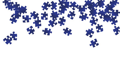 Business conundrum jigsaw puzzle dark blue pieces 