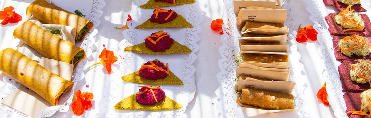 vegan snacks and wraps