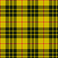 Tartan plaid yellow and black seamless checkered vector pattern.