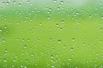 Plakat 雨粒　緑背景