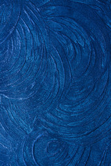 Blue background, stucco texture, banner