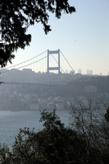 Fatih Sultan Mehmet Bridge At Bosphorus, Istanbul, Turkey