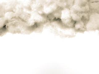 Cloud isolated, steam, smoke. 3d illustration, 3d rendering.